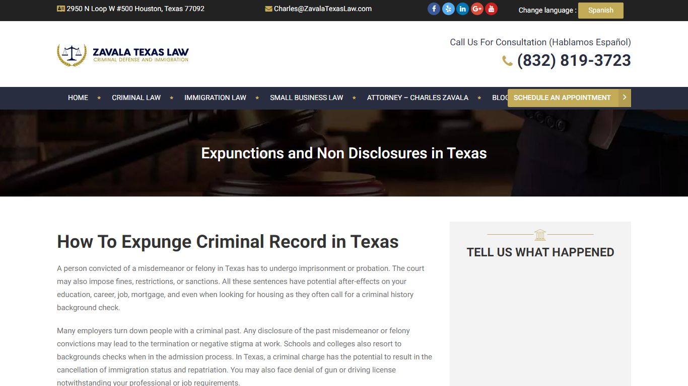 How To Expunge Criminal Record in Texas - Zavala Texas Law