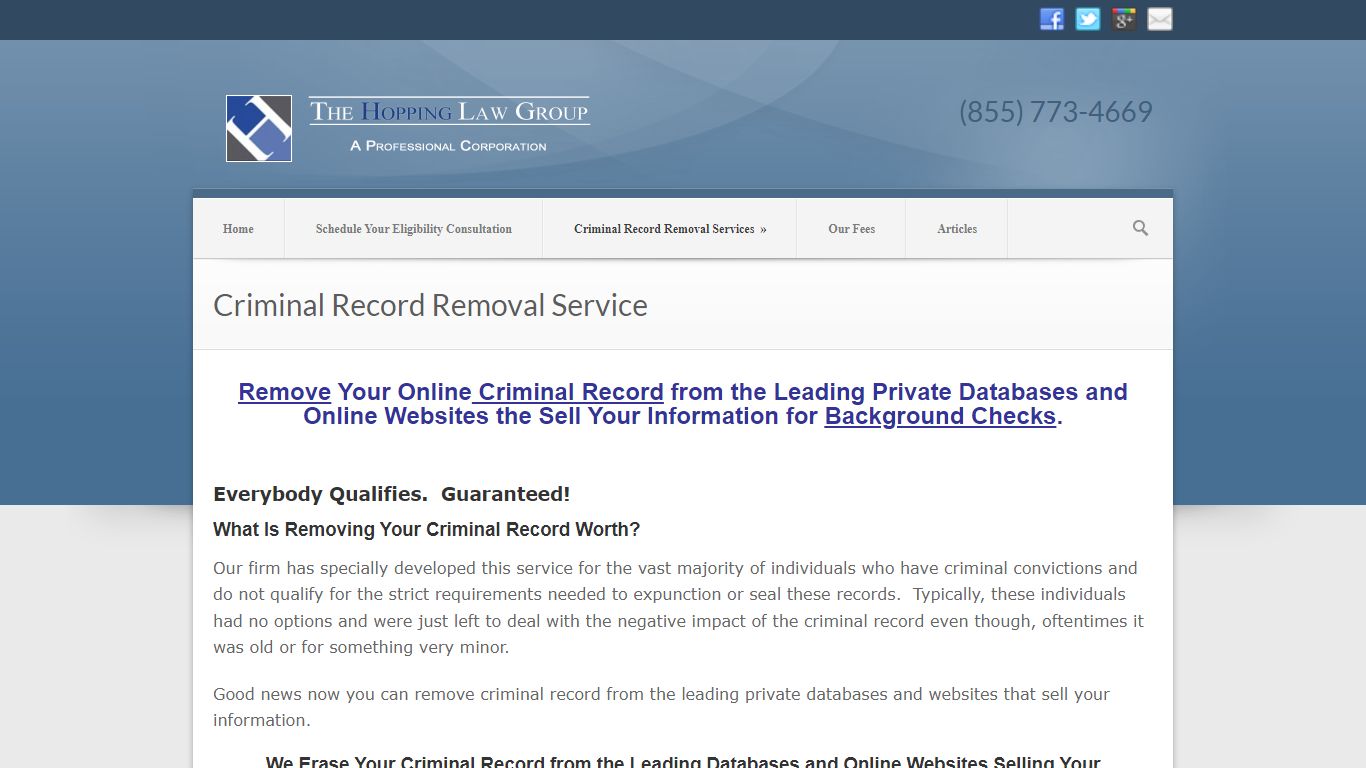 Criminal Record Removal Service - Clear Your Record Texas