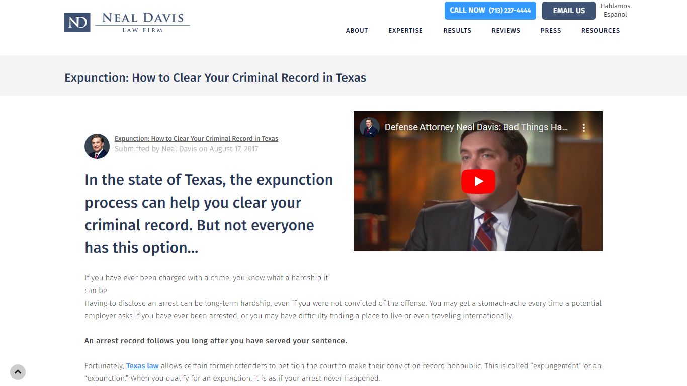 Expunction: How to Clear Your Criminal Record in Texas